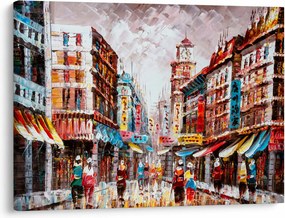 Kép - Hong Kong, olajfestmény (70x50 cm)