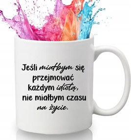 Bögre Fehér 330 ml Kerámia Ajándék Humor Vicces Minta Életidő