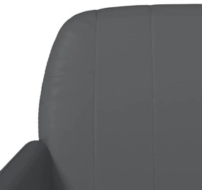 vidaXL szürke műbőr pad 107 x 80 x 81 cm