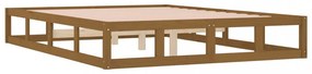 mézbarna tömör fa ágykeret 150x200 cm (King Size)