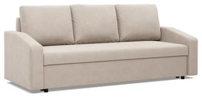 Zeus kanapéágy, bársony, bonell töltet, döntött kartámasz, bézs