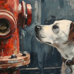 Poszter 50x50cm Barát a tűzcsapnál