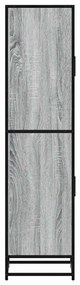 Highboard szürke sonoma 35,5x35x139 cm gépelt fa és fém