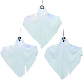 vidaXL Halloween Függő Szellem 3 pcs Fehér 52 x 62 cm Poliészter