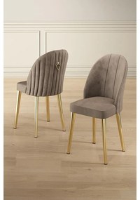 Étkezőszék szett (2 db) Mara - Cappuccino, Arany