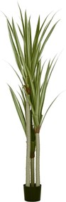 HOMCOM Mesterséges Yucca Növény Cserépben 190 cm - 39 Valódi Hatású Levél a Lakberendezéshez, Nappali, Iroda, Kert Ø17x190 cm Zöld | Aosom