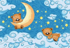 Fotótapéta Maci a Holdon csillagok a gyerekszobába 416x254 +ragasztó