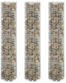 3 db kör alakú horganyzott acél gabion magaságyás Ø30 x 150 cm