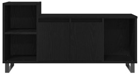 TV Szekrény Fekete Tölgy 100x35x55 cm Műanyag