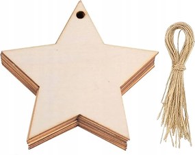 Bomba Fa Karácsonyfa medál 10 db Karácsonyi csillag