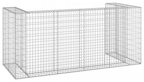 horganyzott acél gabionfal szemeteskukákhoz 254 x 100 x 110 cm