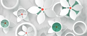 Virágos absztrakció képe (120x50 cm)
