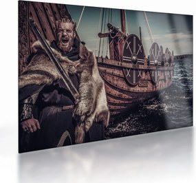 Üveg kép - Viking harcos (70x50 cm)