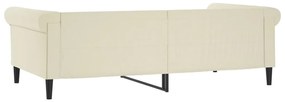krémszínű műbőr kanapéágy 100 x 200 cm