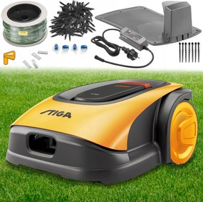 Fűnyíró robot Stiga G300 szénkefe nélküli automatikus alkalmazás Bt 4 penge