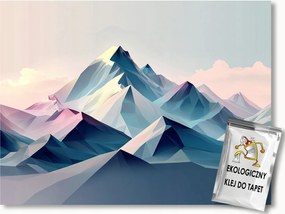 Fotótapéta Flizelina Grafika Low Poly Geometria Tájkép Hegyek 300x210 ragasztó