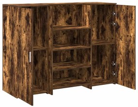 recepciós pult füstös tölgy 135x50x103,5 cm szerelt fa