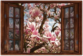 Poszterek 120x80 Magnólia Virágok Kék