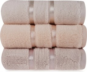 Dolce világossárga–világoslila–lazac törölköző