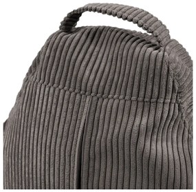 Világosszürke kordbársony gyerek babzsákfotel Game Amuse – SLOWDOWN