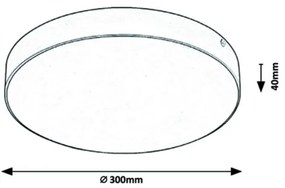 Rabalux - LED mennyezeti lámpa LED/24W/230V 2800-6000K IP44 fehér