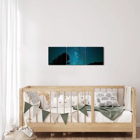 Egy éjszakai égbolt csillagokkal (órával) (90x30 cm)