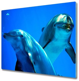 Üveg vágódeszka két delfin 60x52 cm