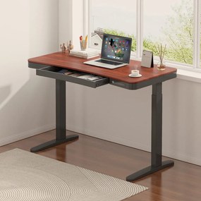 HOORN íróasztal elektromos magasságállítással, vezérlőpanellel 120x60 cm fekete-dió