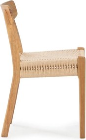 Natúr színű kaucsukfa étkezőszék szett 2 db-os Biel – MOME