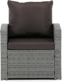 Kerti bútor garnitúra, polyrattan, szürke, AZ-F1911 GREY