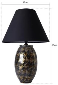 Asztali lámpa RAMZES 1xE27/40W/230V fekete