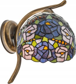 Tiffany stílusú ólomüveg fali lámpa