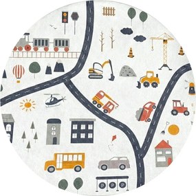 Mosható gyerek játszószőnyeg ø120 cm World Around Me – Mila Home