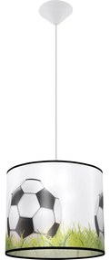 Sollux SL.1428 - Gyerek csillár zsinóron FOOTBALL 1xE27/15W/230V átm. 30 cm