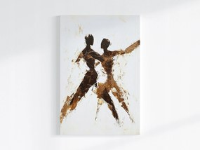 Vászonkép Canvas Absztrakt Tánc Pár Táncos Sziluett Mozgás 40x60