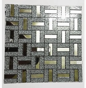 3D Öntapadós Ragasztható Hármas Fordatott Tagolású Választható Antracit, és Tükőr Színben - Csempe - Mozaik Panel 30 X 30 C