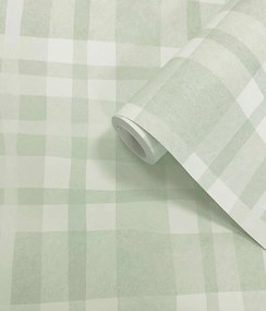 Holden Decor Adventure Awaits Ivy Plaid zöld kockás papír tapéta – 14000