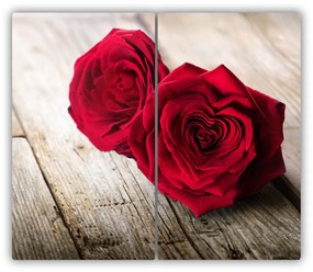 Üveg vágódeszka Rózsa fa 60x52 cm