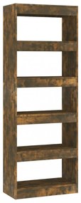 füstös tölgy színű fa könyvszekrény/térelválasztó 60x30x166 cm