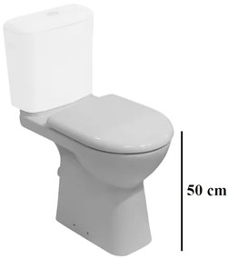 Jika Deep kombinált wc, tartály nélkül, hátsó kifolyással 2361.6.000.000.1
