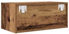 antik fa színű szerelt fa TV-szekrény 60x31x25,5 cm
