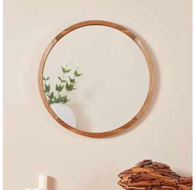 Eglo 425038 - BANI falitükör, 70 cm átmérő, barna