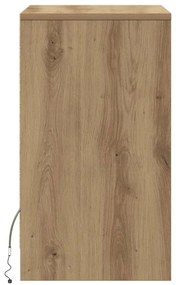 LED Éjjeli Szekrény 2 pcs kézműves tölgy 38 x 34 x 61 cm