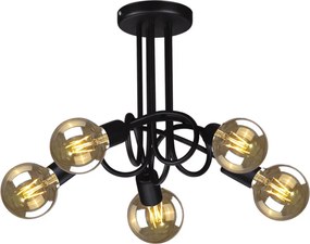 KAJA K-3621 DEZE Fekete Színű Mennyezeti Lámpa 5xE27 15W IP20