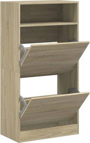 vidaXL sonoma tölgy színű szerelt fa cipőszekrény 60x34x116 cm