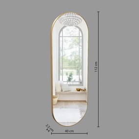 Atmosphera - Fali tükör SELENA 112x40 cm arany