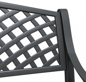 fekete öntött alumínium kerti pad 102 cm