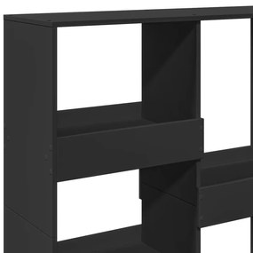 fekete térelválasztó könyvszekrény 100 x 33 x 115 cm
