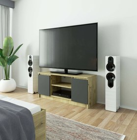 TV asztal Kapono  (artisan tölgy + szürke). Akció -13%. 1069924