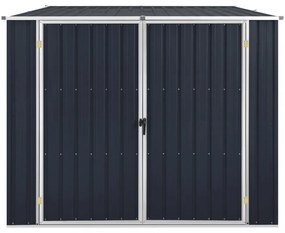 antracitszürke horganyzott acél kerti fészer 195 x 198 x 159 cm